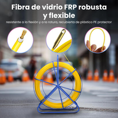extralink-pilot-6mm-75m-varilla-de-traccion-de-cable-fibra-de-vidrio-frp-d-6mm-l-75m-amarillo