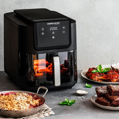 freidora-rommelsbacher-frh-1700-sencillo-8-l-independiente-1700-w-freidora-de-aire-caliente-negro-acero-inoxidable