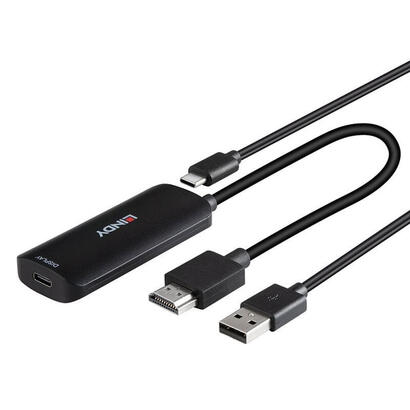 lindy-43423-adaptador-de-cable-de-video-02-m-usb-tipo-c-hdmi-usb-type-c-negro