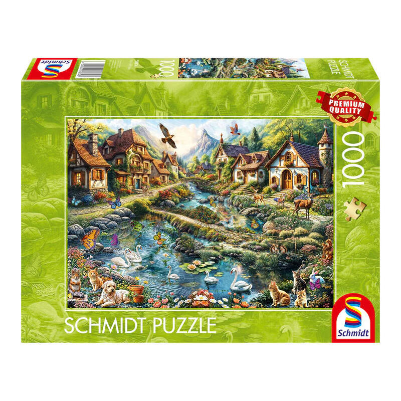 schmidt-spiele-dorfchen-am-waldesrand-1000-teile-58874 schmidt-spiele-dorfchen-am-waldesrand-1000-teile-58874