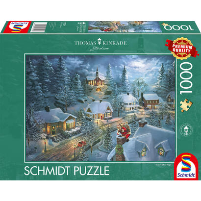 schmidt-spiele-thomas-kinkade-studios-noche-de-paz-de-papa-noel-puzzle-1000-piezas-57529