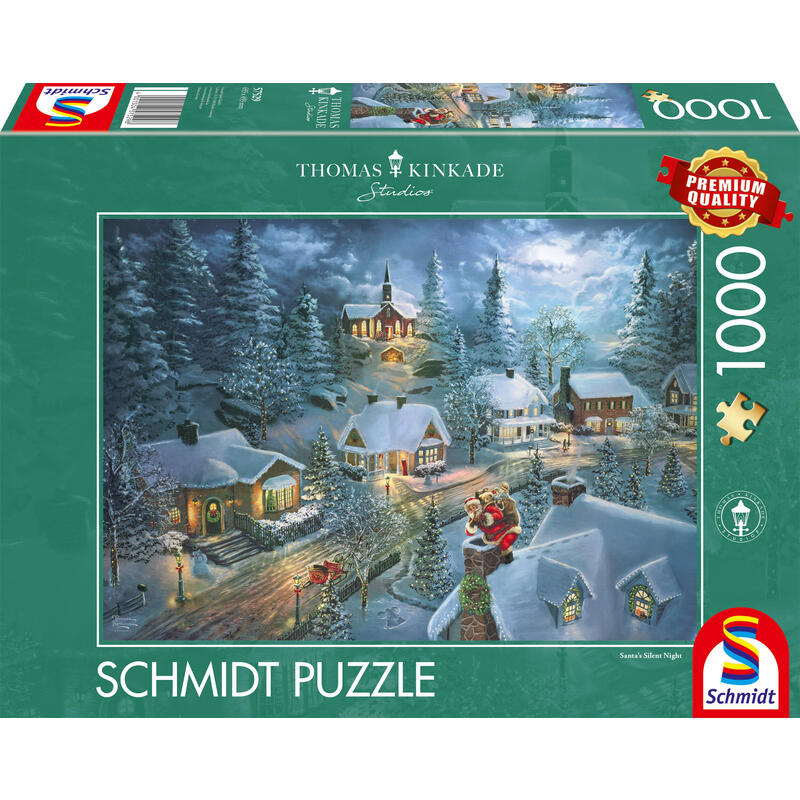 schmidt-spiele-thomas-kinkade-studios-noche-de-paz-de-papa-noel-puzzle-1000-piezas-57529