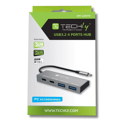 techly-iusb32c-hub4ac2-base-para-portatil-y-replicador-de-puertos-alambrico-usb-32-gen-1-31-gen-1-type-c-plata