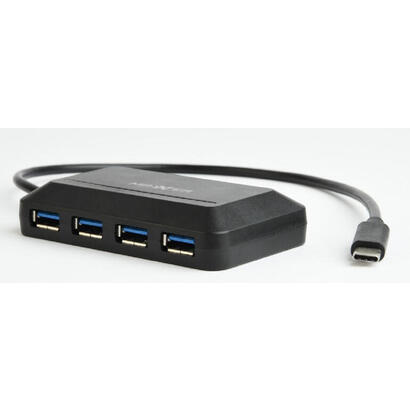 maxxter-act-hub3c-4p-hub-de-interfaz-usb-32-gen-1-31-gen-1-type-a-5000-mbits-negro