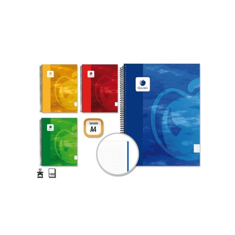 pack-de-4-unidades-golden-cuaderno-espiral-a4-160-hojas-60grs-cuadricula-5x5-hojas-microperforadas-tapa-dura