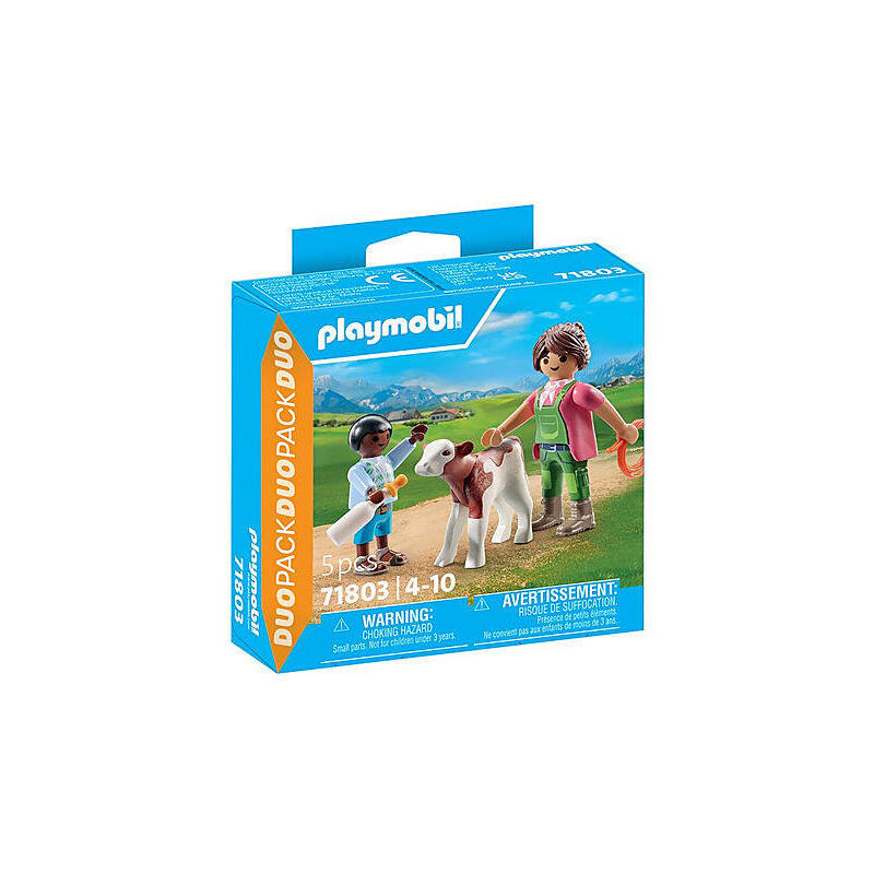 playmobil-granjera-con-ternero-71803