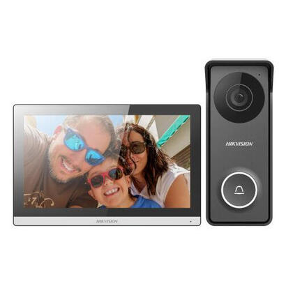 hikvision-ds-kis313-p-sistema-de-intercomunicacion-de-video-178-cm-7-gris-blanco