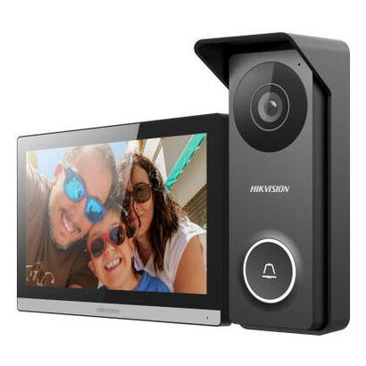 hikvision-ds-kis313-p-sistema-de-intercomunicacion-de-video-178-cm-7-gris-blanco