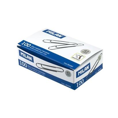 milan-caja-de-100-clips-niquelados-43mm