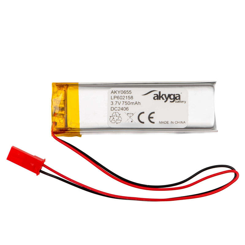 akyga-lithium-polymer-battery-aky0655-lp602158-li-po-37v-750mah-pcm-jst-254-2pin-connector-150mm