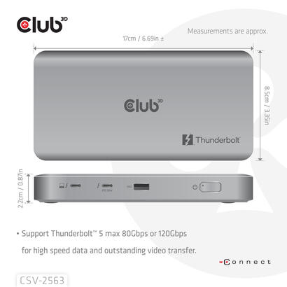 club3d-csv-2563-hub-de-interfaz-thunderbolt-5-120000-mbits-plata