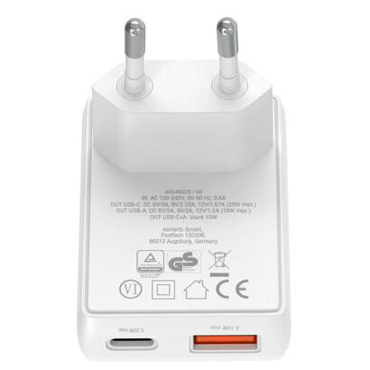 4smarts-546020-cargador-de-dispositivo-movil-universal-blanco-corriente-alterna-carga-rapida-interior