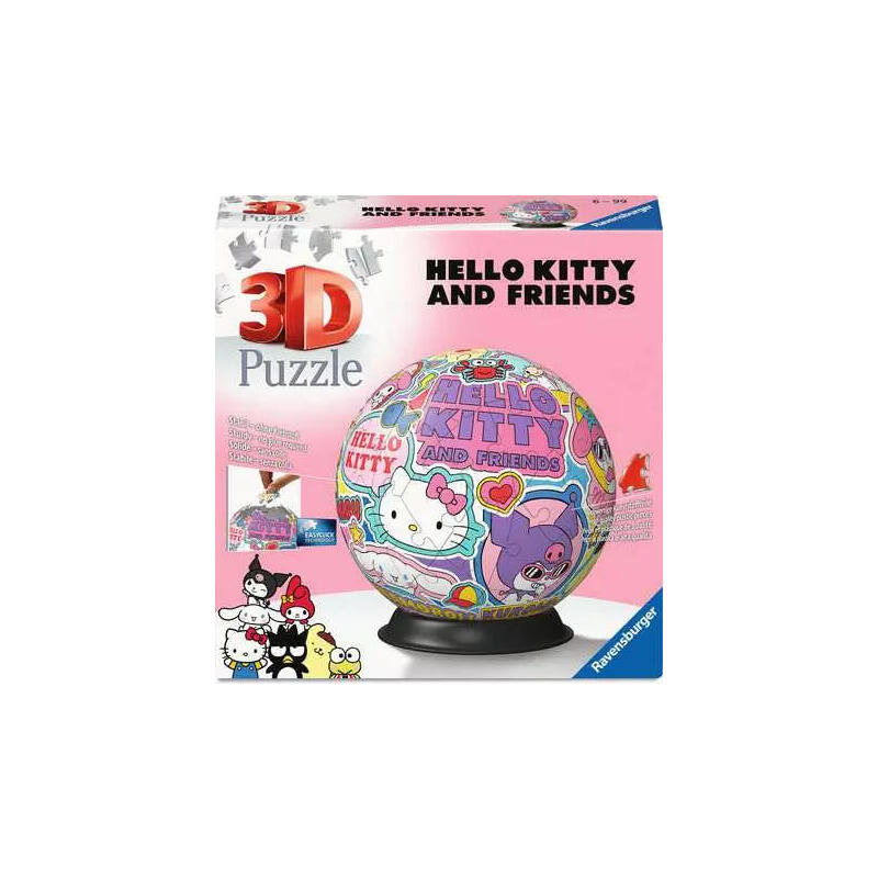 puzzle-3d-kula-72-elementy-hello-kitty puzzle-3d-kula-72-elementy-hello-kitty