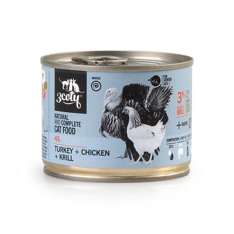3coty-turkey-chickenkrill-for-senior-cats-180g