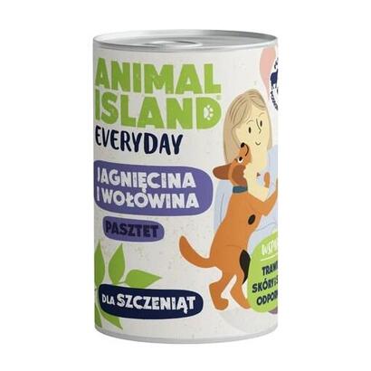 animal-island-everyday-wolowina-i-jagniecina-dla-szczeniat-puszka-400g