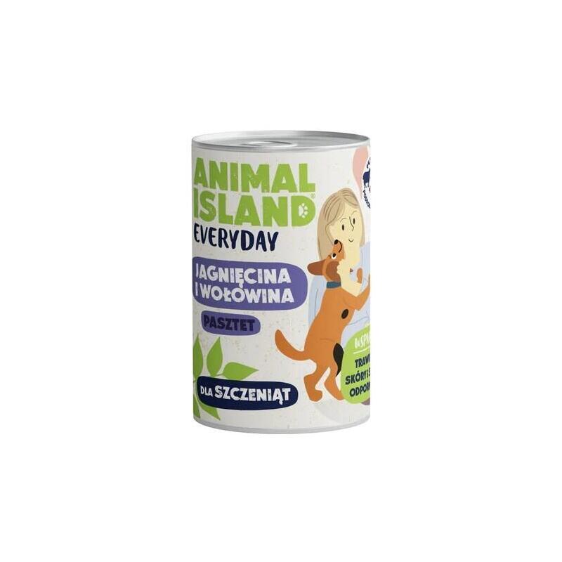 animal-island-everyday-wolowina-i-jagniecina-dla-szczeniat-puszka-400g