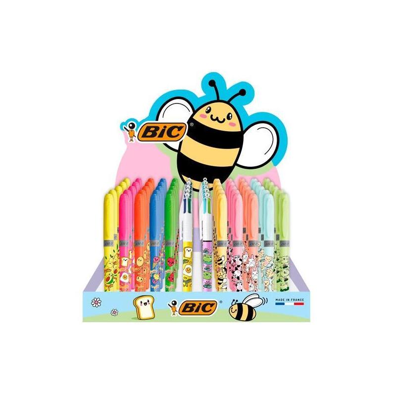 bic-boligrafos-4-colores-diseno-marcadores-highlighter-surtidos-expositor-144-ud