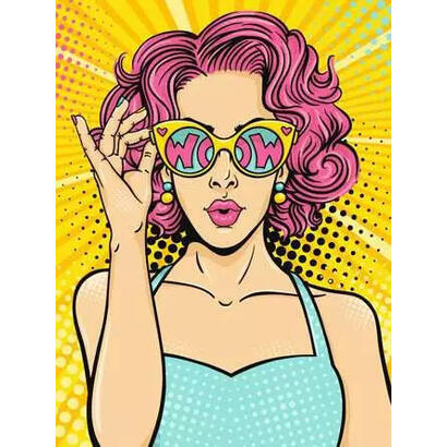 ravensburger-creart-art-collection-edicion-en-lienzo-dama-de-rosa-popart-pintura-25857