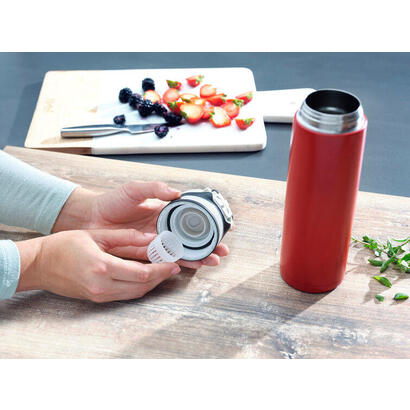 leifheit-03273-taza-de-viaje-600-ml-negro-rojo-acero-inoxidable