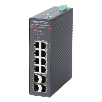hikvision-ds-3t1512hp-si-8p4fkit240w-switch-gestionado-gigabit-ethernet-101001000-energia-sobre-ethernet-poe-negro