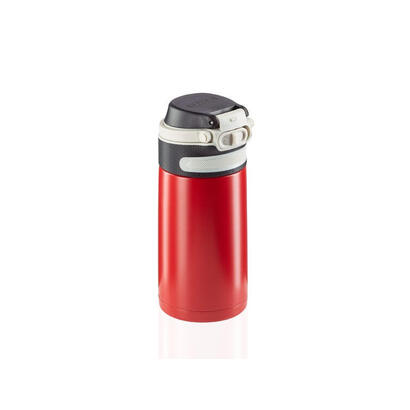 leifheit-03245-taza-de-viaje-350-ml-negro-rojo-acero-inoxidable