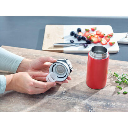 leifheit-03245-taza-de-viaje-350-ml-negro-rojo-acero-inoxidable