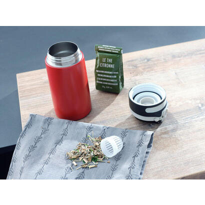 leifheit-03245-taza-de-viaje-350-ml-negro-rojo-acero-inoxidable