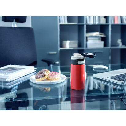 leifheit-03245-taza-de-viaje-350-ml-negro-rojo-acero-inoxidable