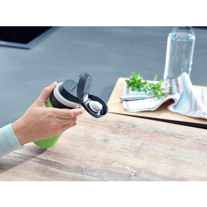 leifheit-03249-taza-de-viaje-350-ml-negro-verde-acero-inoxidable