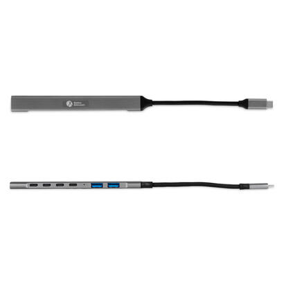 hub-bakkerelkhuizen-bnechub3a4c-de-interfaz-usb-tipo-c-5000-mbits-negro-gris