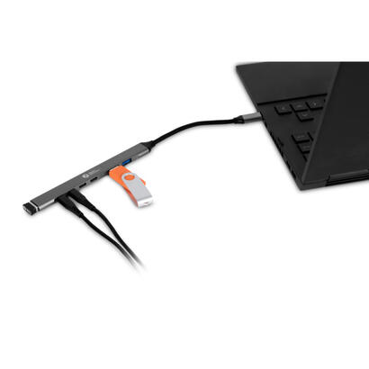 hub-bakkerelkhuizen-bnechub3a4c-de-interfaz-usb-tipo-c-5000-mbits-negro-gris hub-bakkerelkhuizen-bnechub3a4c-de-interfaz-usb-tipo-c-5000-mbits-negro-gris