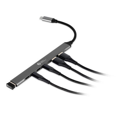 hub-bakkerelkhuizen-bnechub3a4c-de-interfaz-usb-tipo-c-5000-mbits-negro-gris hub-bakkerelkhuizen-bnechub3a4c-de-interfaz-usb-tipo-c-5000-mbits-negro-gris