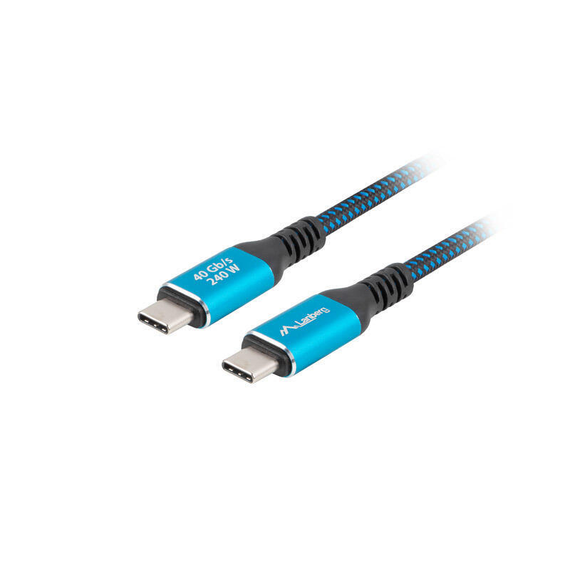 cable-lanberg-usb-c-m-m-40-05m-240w-8k-60hz-black-blue
