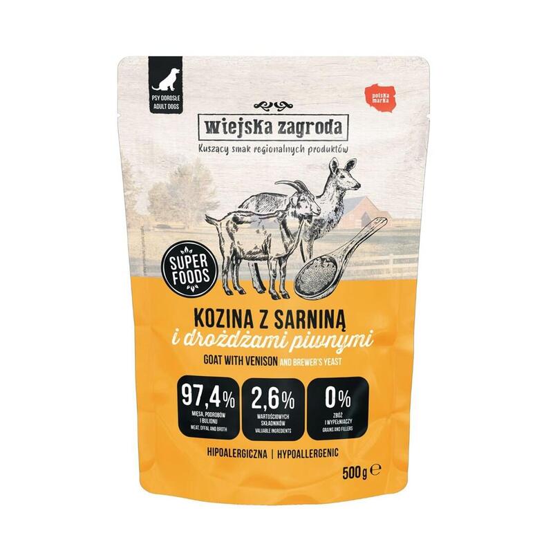 wiejska-zagroda-goat-and-venison-comida-humeda-para-perros-500g