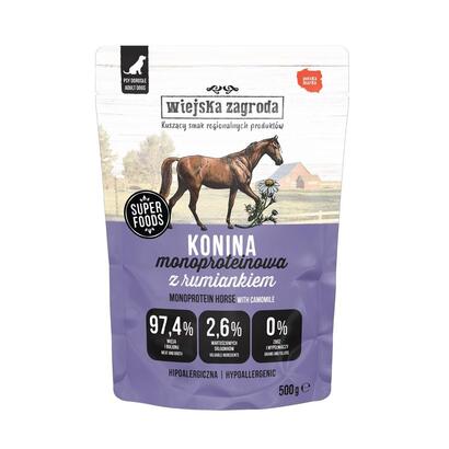 wiejska-zagroda-monoprotein-horsemeat-comida-humeda-para-perros-500g