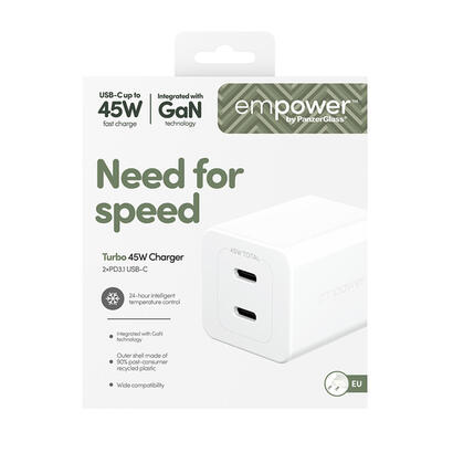 panzerglass-empower-by-turbo-45w-charger-incl-2-x-usb-c-eu-plug-silver-white-smartphone-blanco-corriente-alterna-interior