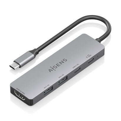 aisens-usb-c-dock-5-en-1-usb-c-a-1xhdmi-2xusb-a-1xusb-c-1xusb-c-pd-gris-15cm