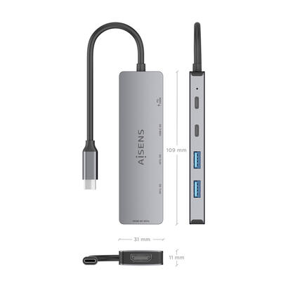 aisens-usb-c-dock-5-en-1-usb-c-a-1xhdmi-2xusb-a-1xusb-c-1xusb-c-pd-gris-15cm