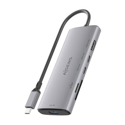 aisens-usb-c-dock-6-en-1-usb-c-a-1xhdmi-1xusb-a-10g-2xusb-c-10g-1xsd-1xmicro-sd-gris-20cm