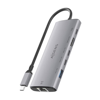 aisens-usb-c-dock-6-en-1-usb-c-a-1xhdmi-1xrj45-1xusb-a-10g-2xusb-c-10g-1xusb-c-pd-gris-20cm