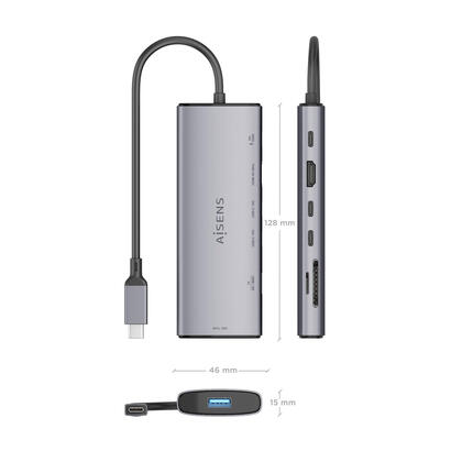 aisens-usb-c-dock-7-en-1-usb-c-a-1xhdmi-1xusb-a-10g-2xusb-c-10g-1xsd-1xmicro-sd-1xusb-c-pd-100w-gris-20cm