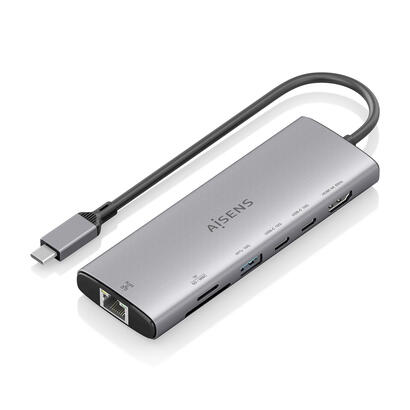 aisens-usb-c-dock-7-en-1-usb-c-a-1xhdmi-1xrj45-1xusb-a-10g-2xusb-c-10g-1xsd-1xmicro-sd-gris-20cm