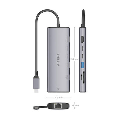 aisens-usb-c-dock-7-en-1-usb-c-a-1xhdmi-1xrj45-1xusb-a-10g-2xusb-c-10g-1xsd-1xmicro-sd-gris-20cm