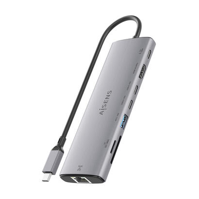 aisens-usb-c-dock-8-en-1-usb-c-a-1xhdmi-1xrj45-1xusb-a-10g-2xusb-c-10g-1xsd-1xmicro-sd-1xusb-c-pd-100w-gris-20cm