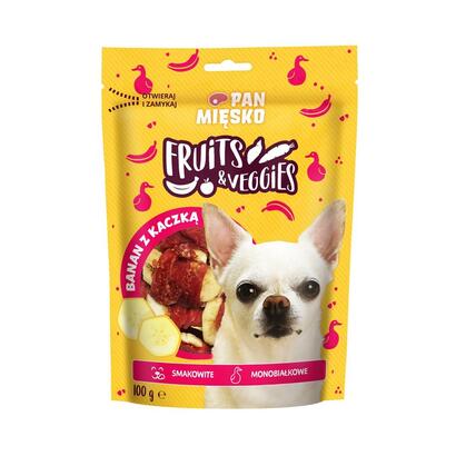 pan-miesko-fruits-veggies-banan-z-kaczka-przysmak-para-perro-100g