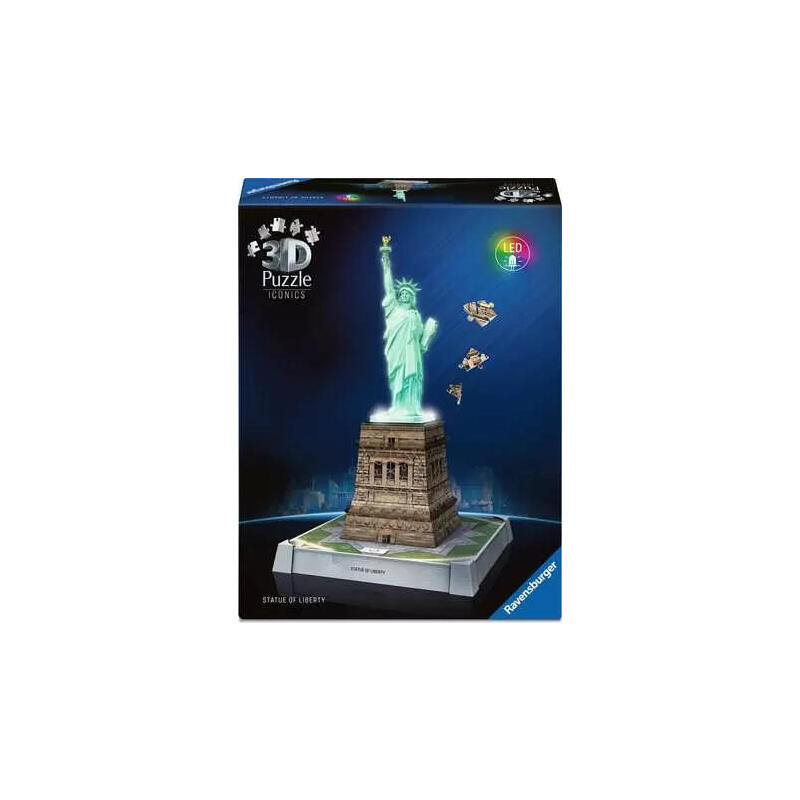 ravensburger-puzzle-3d-iconics-estatua-de-la-libertad-con-luz-108-piezas-12008027