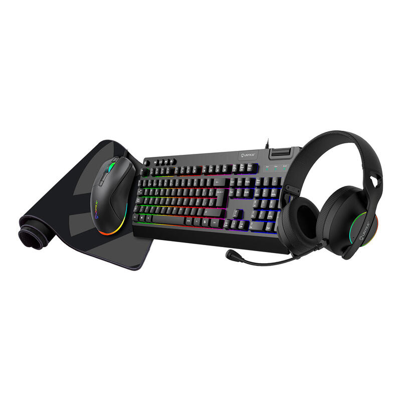teclado-espanol-unykach-pack-gaming-nova-4-en-1-raton-cascos-alfombrilla