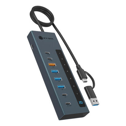 icy-box-ib-hub1743-cpd-7-port-hub-3c-4a-with-pd-100w