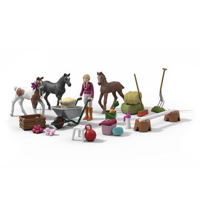 schleich-horse-club-calendario-de-adviento-2025-cria-de-potros-milagrosa-de-navidad-vehiculo-de-juguete-99178