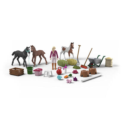 schleich-horse-club-calendario-de-adviento-2025-cria-de-potros-milagrosa-de-navidad-vehiculo-de-juguete-99178
